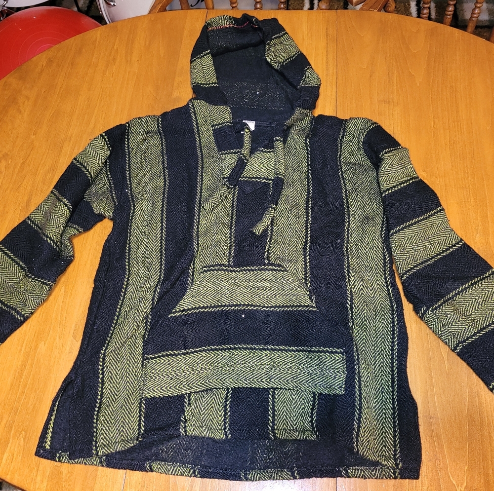 Authentic Mexican Baja Hoodie Size Medium